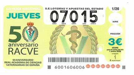 Décimo 07015 del sorteo 1-01/01/2026 Jueves