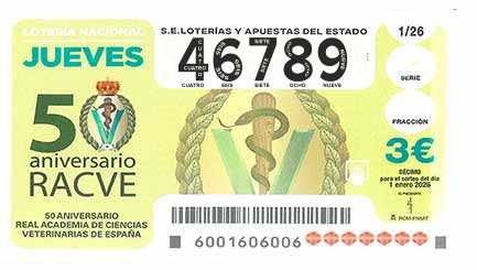 Décimo 46789 del sorteo 1-01/01/2026 Jueves