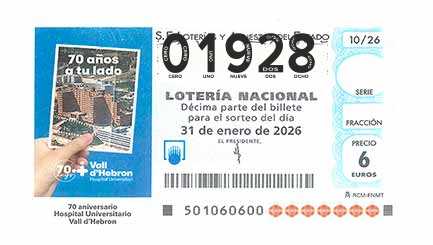 Décimo 01928 del sorteo 10-31/01/2026 Sábado