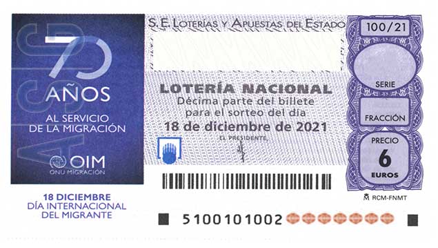 Décimo 54712 del sorteo 100-18/12/2021 Sábado