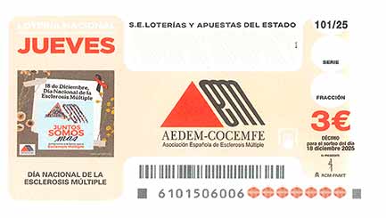 Décimo 15941 del sorteo 101-18/12/2025 Jueves