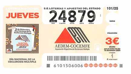 Décimo 24879 del sorteo 101-18/12/2025 Jueves