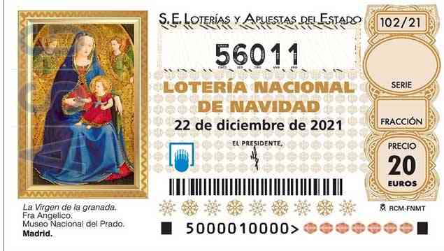 Décimo 56011 del sorteo 102-22/12/2021 Navidad