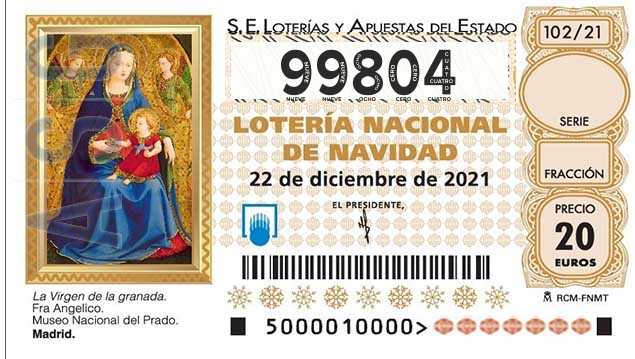 Décimo 99804 del sorteo 102-22/12/2021 Navidad