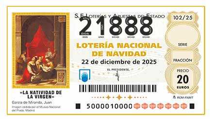 Décimo 21888 del sorteo 102-22/12/2025 Navidad