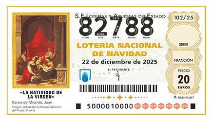 Décimo 82788 del sorteo 102-22/12/2025 Navidad