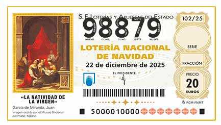 Décimo 98879 del sorteo 102-22/12/2025 Navidad