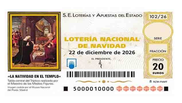 Décimo 68381 del sorteo 102-22/12/2026 Navidad