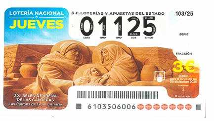 Décimo 01125 del sorteo 103-25/12/2025 Jueves