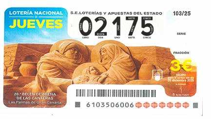 Décimo 02175 del sorteo 103-25/12/2025 Jueves