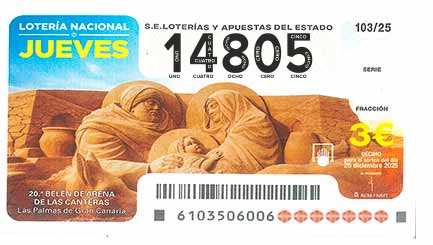 Décimo 14805 del sorteo 103-25/12/2025 Jueves