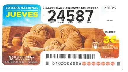 Décimo 24587 del sorteo 103-25/12/2025 Jueves