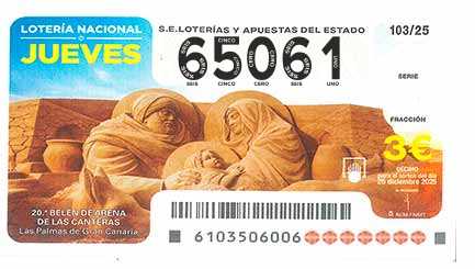 Décimo 65061 del sorteo 103-25/12/2025 Jueves