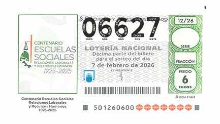 Décimo 06627 del sorteo 12-07/02/2026 Sábado