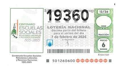 Décimo 19360 del sorteo 12-07/02/2026 Sábado