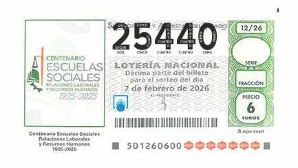 Décimo 25440 del sorteo 12-07/02/2026 Sábado