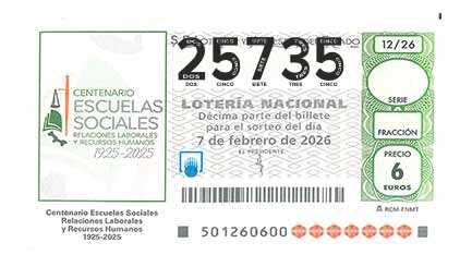 Décimo 25735 del sorteo 12-07/02/2026 Sábado