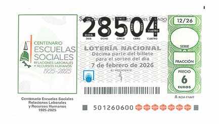Décimo 28504 del sorteo 12-07/02/2026 Sábado