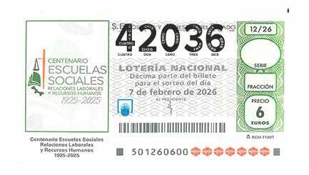 Décimo 42036 del sorteo 12-07/02/2026 Sábado