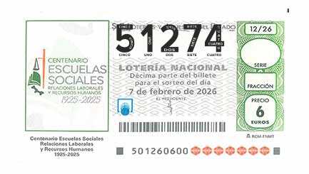 Décimo 51274 del sorteo 12-07/02/2026 Sábado