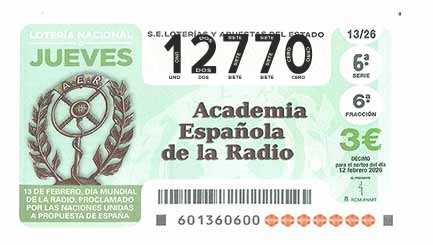 Décimo 12770 del sorteo 13-12/02/2026 Jueves