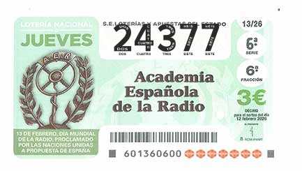 Décimo 24377 del sorteo 13-12/02/2026 Jueves