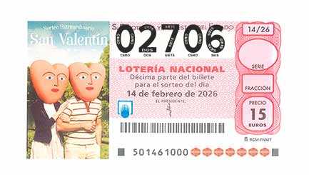 Décimo 02706 del sorteo 14-14/02/2026 Sábado