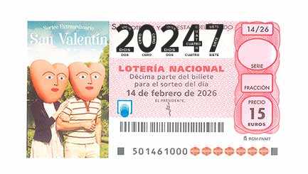 Décimo 20247 del sorteo 14-14/02/2026 Sábado