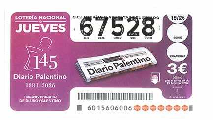 Décimo 67528 del sorteo 15-19/02/2026 Jueves