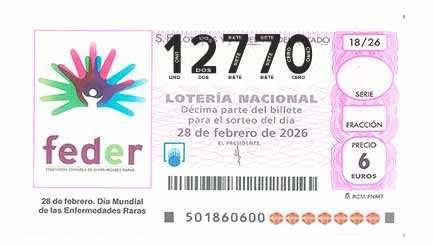 Décimo 12770 del sorteo 18-28/02/2026 Sábado