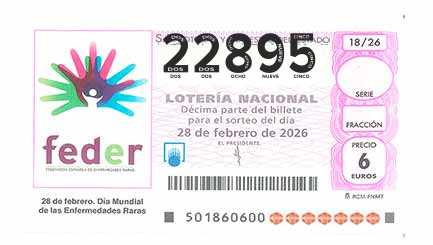 Décimo 22895 del sorteo 18-28/02/2026 Sábado