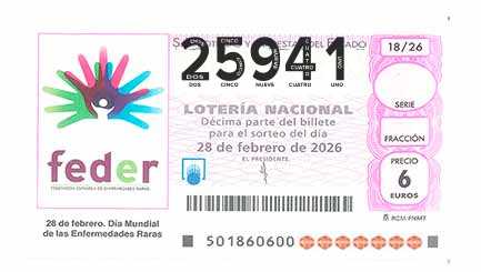 Décimo 25941 del sorteo 18-28/02/2026 Sábado