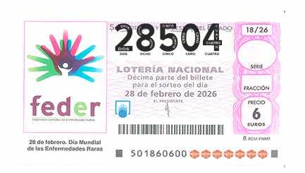 Décimo 28504 del sorteo 18-28/02/2026 Sábado