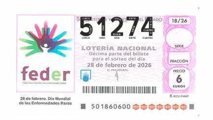 Décimo 51274 del sorteo 18-28/02/2026 Sábado