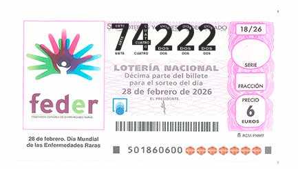 Décimo 74222 del sorteo 18-28/02/2026 Sábado