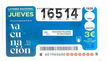 Décimo 16514 del sorteo 19-05/03/2026 Jueves
