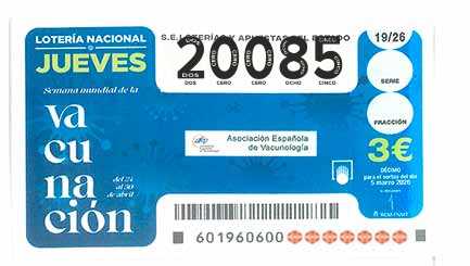 Décimo 20085 del sorteo 19-05/03/2026 Jueves