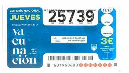 Décimo 25739 del sorteo 19-05/03/2026 Jueves