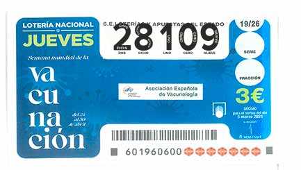 Décimo 28109 del sorteo 19-05/03/2026 Jueves