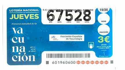 Décimo 67528 del sorteo 19-05/03/2026 Jueves