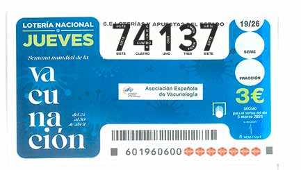 Décimo 74137 del sorteo 19-05/03/2026 Jueves