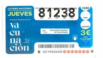 Décimo 81238 del sorteo 19-05/03/2026 Jueves