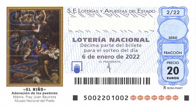 Décimo 07267 del sorteo 2-06/01/2022 El Niño