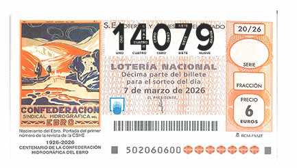 Décimo 14079 del sorteo 20-07/03/2026 Sábado