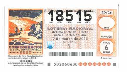 Décimo 18515 del sorteo 20-07/03/2026 Sábado