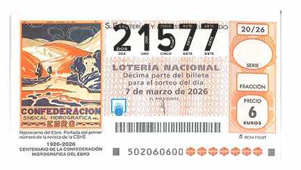 Décimo 21577 del sorteo 20-07/03/2026 Sábado