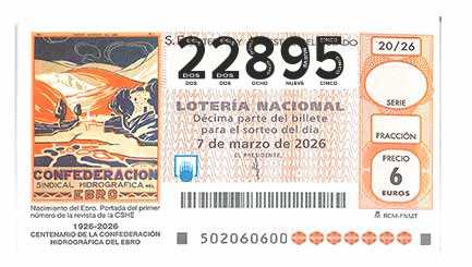 Décimo 22895 del sorteo 20-07/03/2026 Sábado