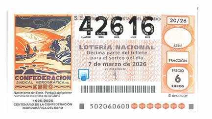 Décimo 42616 del sorteo 20-07/03/2026 Sábado