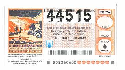 Décimo 44515 del sorteo 20-07/03/2026 Sábado