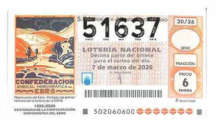 Décimo 51637 del sorteo 20-07/03/2026 Sábado